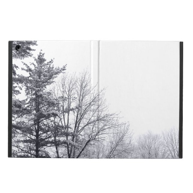 Coque iPad Air arbres Neige-couverts : Horizontal (Extérieur)