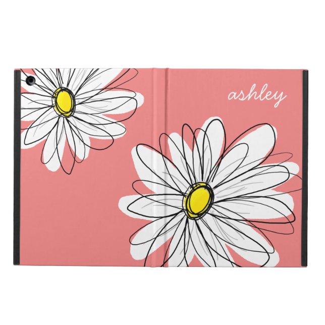 Coque iPad Air Illustration florale de marguerite tendance - cora (Extérieur)