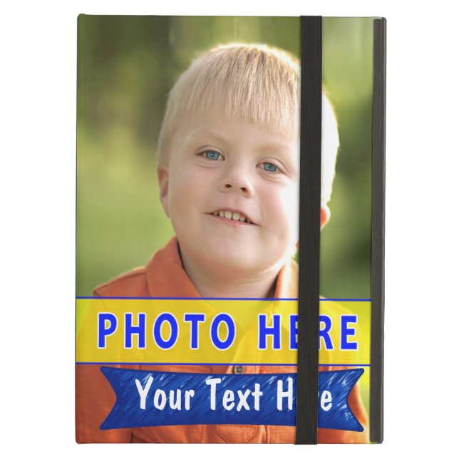 Coque iPad Air la couverture de caisse de photo d'iPad, 2 PHOTOS (Devant fermé)