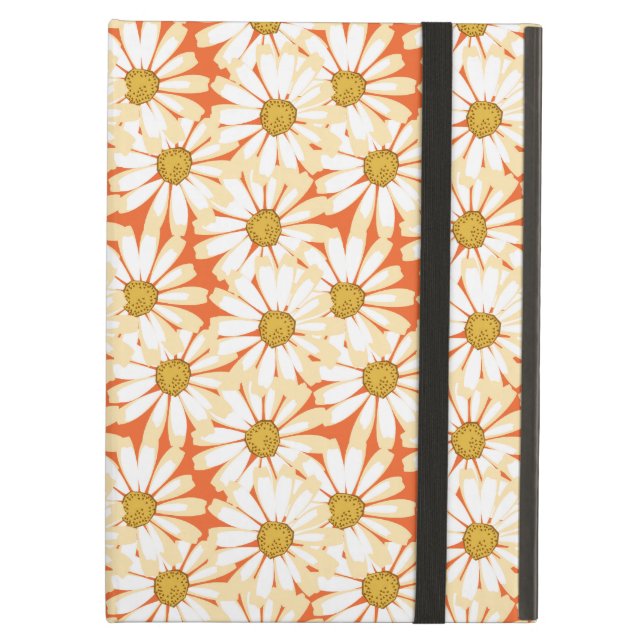 Coque iPad Air Motif floral de marguerites assez blanches (Devant fermé)
