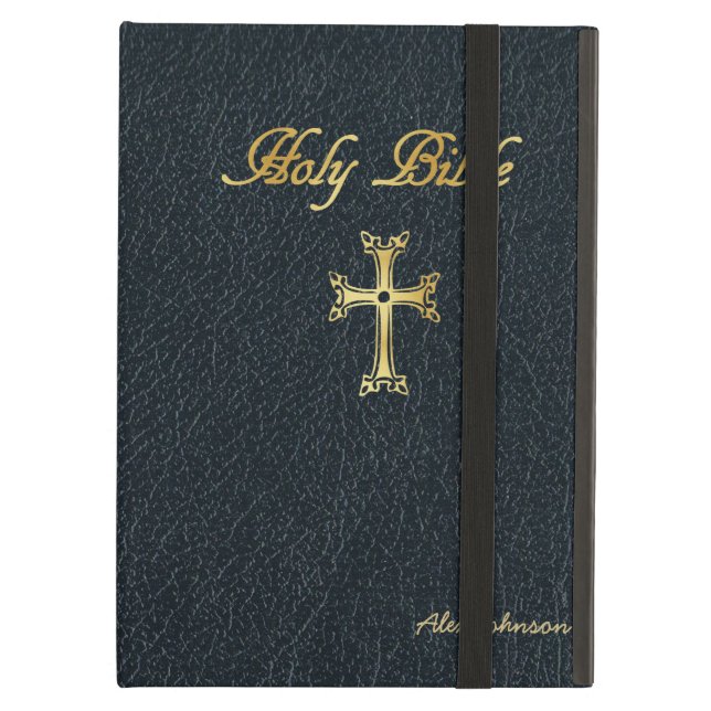 Coque iPad Air Sainte Bible avec le cuir de faux (Devant fermé)