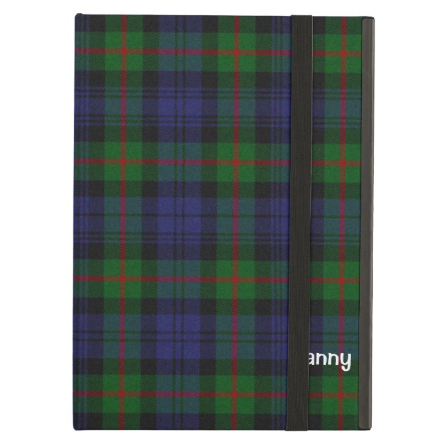 Coque iPad Air Tartan bleu, vert et rouge Murray Tartan Plaid per (Devant fermé)