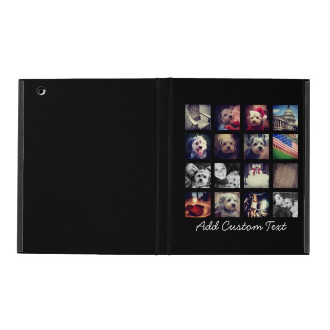Coque iPad Collage photo avec Arrière - plan noir (Extérieur)