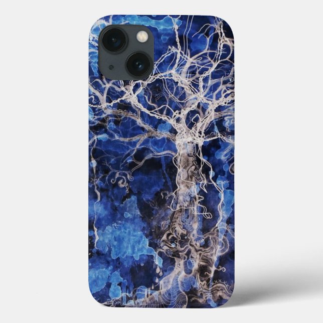 Coque ipad de l'arbre de vie gitan bleu (Verso)