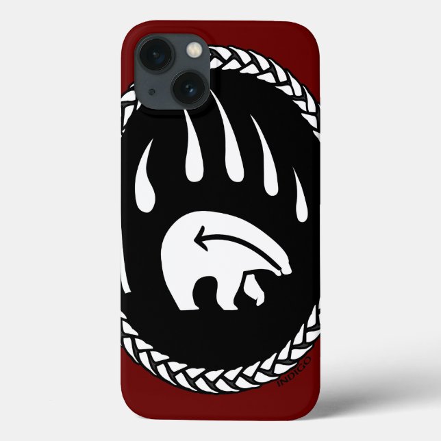 Coque ipad de l'ours tribal Amérindien coques ipad (Verso)