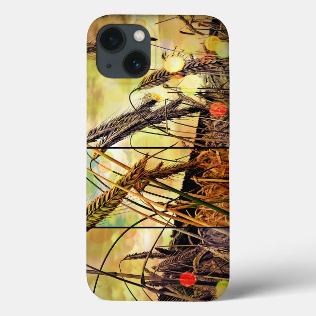 Coque ipad d'étincelles de blé d'or (Verso)