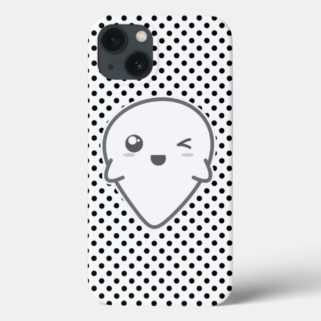 Coque ipad fantôme Kawaii Winking (Verso)
