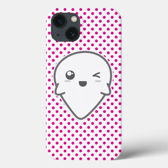 Coque ipad fantôme Kawaii Winking (Verso)