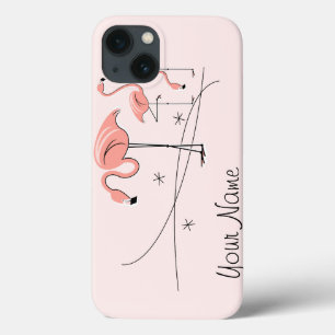 coque ipad Flamant rose rose Trio 3 'Nom'
