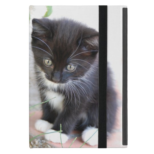 Coque Ipad Mini Chaton Noir Et Blanc Zazzle Fr