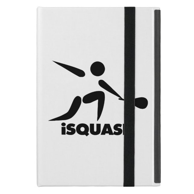 Coque iPad Mini Jeu de logo d'iSquash de courge (Devant fermé)