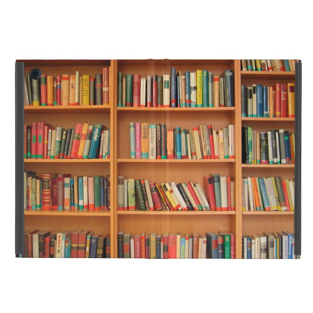 Coque iPad Mini Livres sur Arrière - plan de bibliothèque (Extérieur)