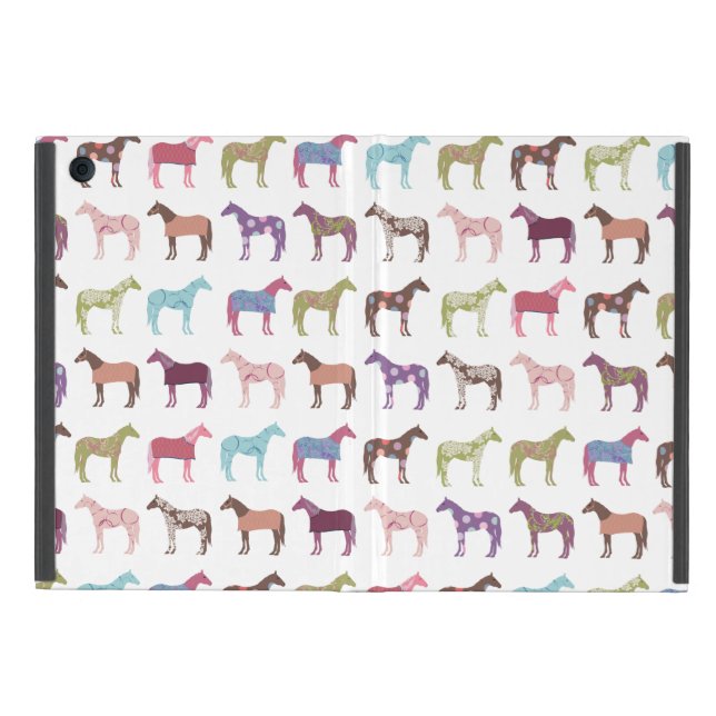 Coque iPad Mini Motif de Cheval coloré (Extérieur)