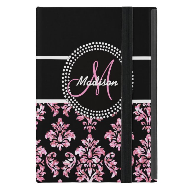 COQUE iPad MINI PARTIES SCINTILLANT ROSE NOIRE DOMMASQUE VOTRE MON (Devant fermé)