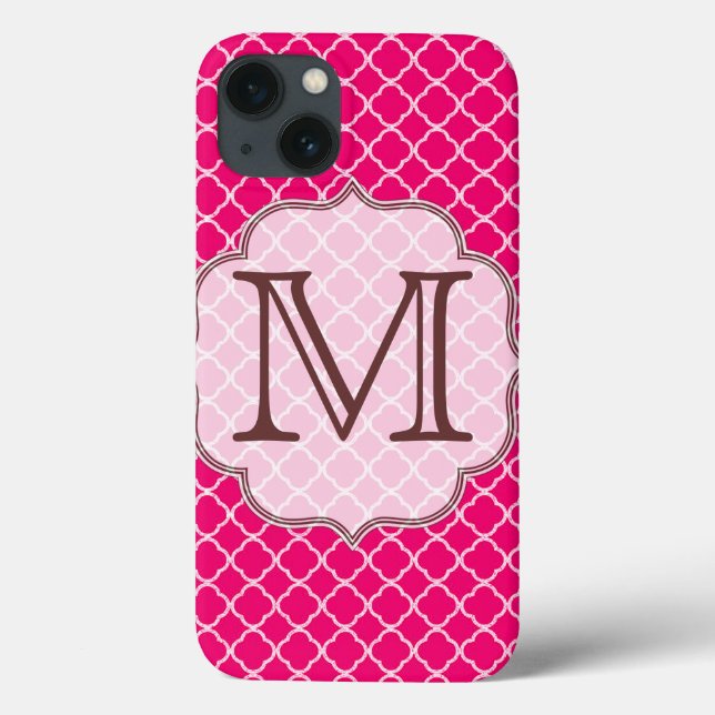 Coque ipad Monogramme Latti rose chaud (Verso)