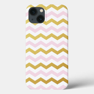 Coque ipad Motif Gold & Pink Chevron