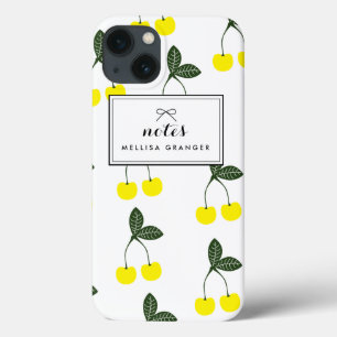 Coque ipad personnalisé Motif de cerises jaunes