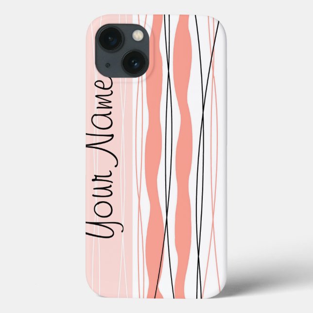 Coque ipad vertical de nom rose de bande Atlantiqu (Verso)