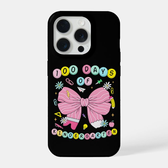 Coque iPhone 100 jours de maternelle Arc rose mignon  (Verso)