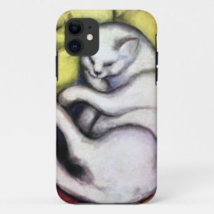 Coque iPhone 11 Chat blanc, Franz Marc