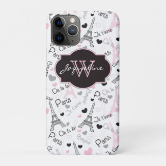 Coque iPhone 11 | Paris | Tour Eiffel | Coeurs