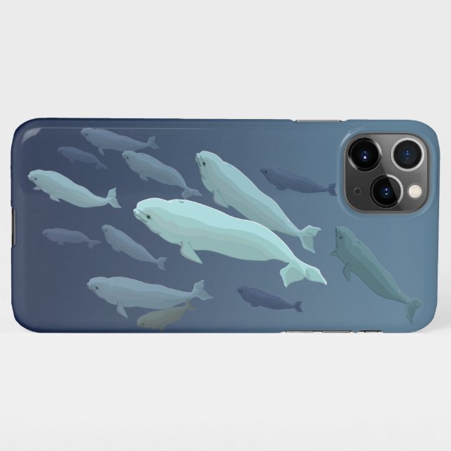 Coque iPhone 11Pro Max Baleine coque iphone baleine de Beluga Coques de s (Dos Horizontal)