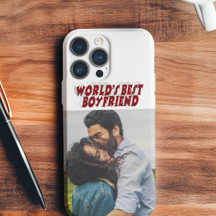Coque iPhone 11Pro Max Boyfriend Photo avec coque iphone texte bordeaux