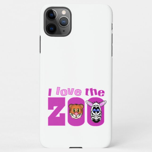 Coque iPhone 11Pro Max J'aime le coque iphone Zoo (Dos)