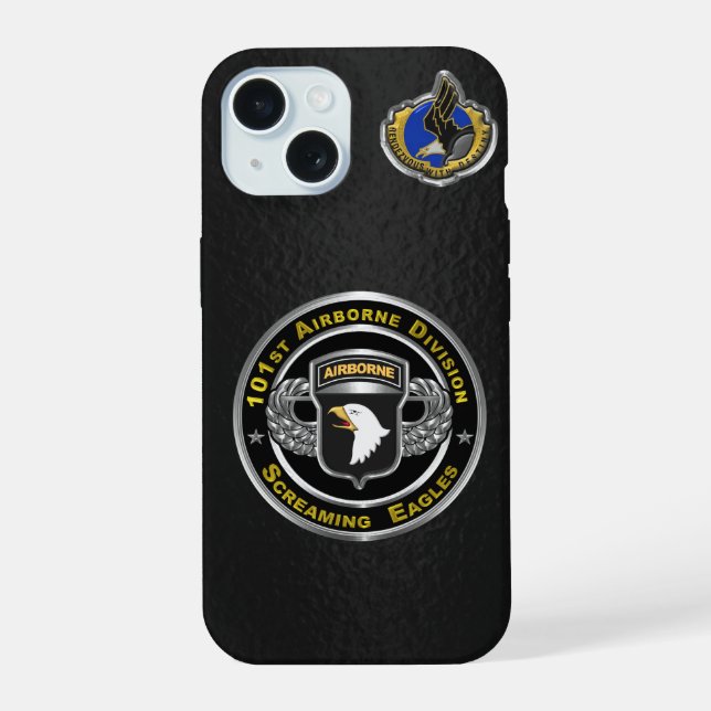 Coque iPhone 15 101e division aéroportée  (Verso)
