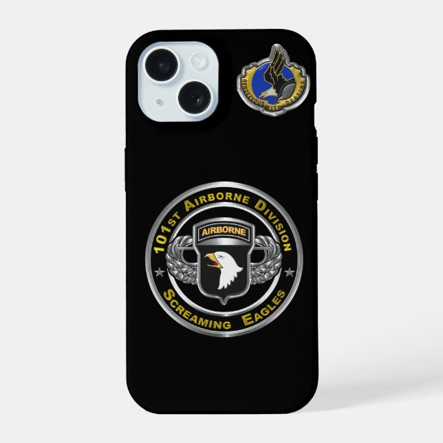 Coque iPhone 15 101e division aéroportée  (Verso)