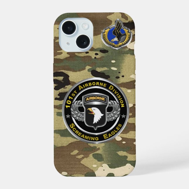 Coque iPhone 15 101e division aéroportée  (Verso)