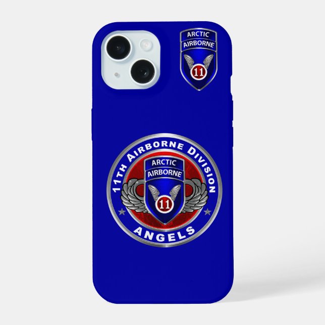 Coque iPhone 15 11e division aéroportée  (Verso)