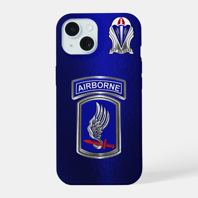 Coque iPhone 15 173e brigade aéroportée  (Verso)