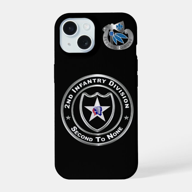 Coque iPhone 15 2e division d'infanterie  (Verso)