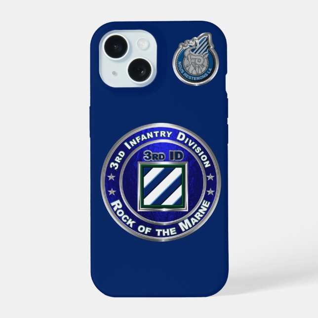 Coque iPhone 15 3e division d'infanterie  (Verso)