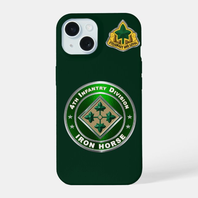 Coque iPhone 15 4e division d'infanterie  (Verso)