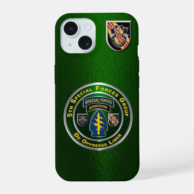 Coque iPhone 15 5e Groupe des Forces Spéciales (Verso)