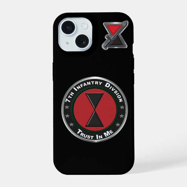 Coque iPhone 15 7e division d'infanterie  (Verso)