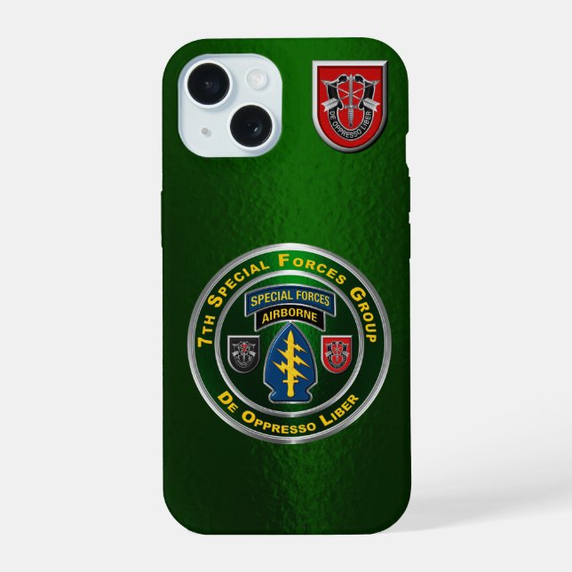 Coque iPhone 15 7e Groupe des Forces Spéciales (Verso)