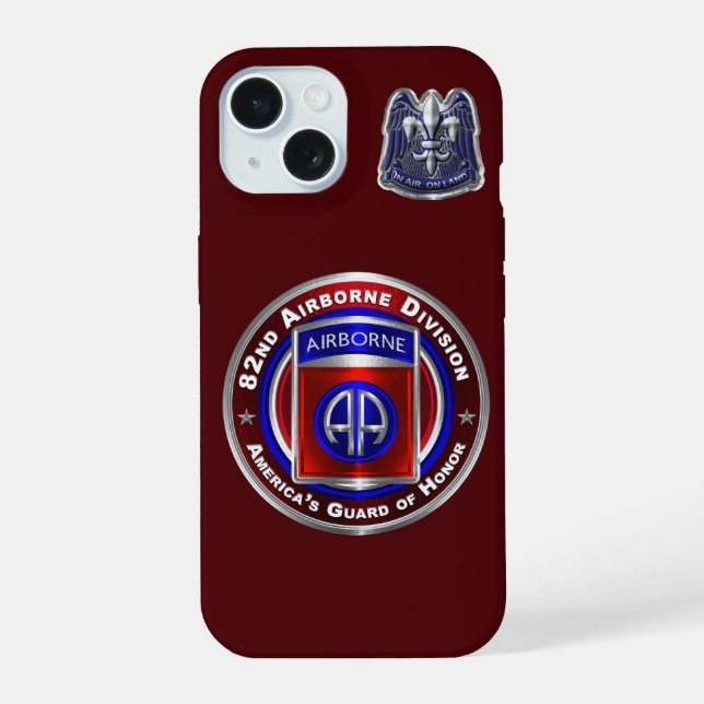 Coque iPhone 15 82e division aéroportée  (Verso)