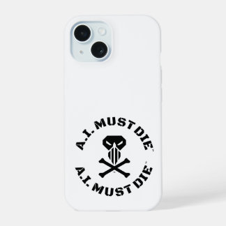 Coque iPhone 15 A.I. Must Die™ Logo (Police militaire) coque iphon