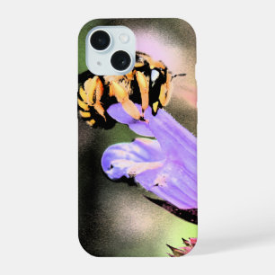 Coque iPhone 15 Abeille et fleur iphcna