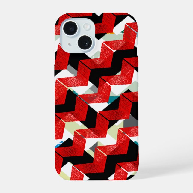 Coque iPhone 15 abstraction géométrique (Verso)