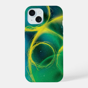 Coque iPhone 15 Abstrait verdâtre