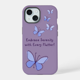 Coque iPhone 15 Adopter la sérénité à chaque battement en bleu