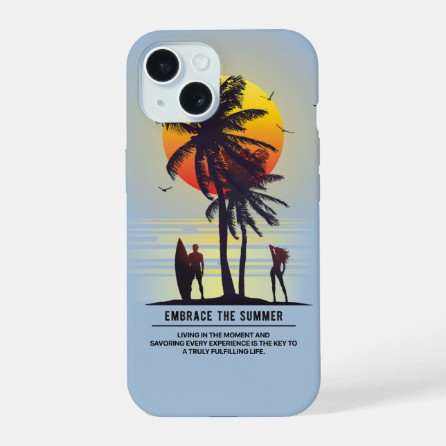 Coque iPhone 15 Adoptez l'été |  (Verso)