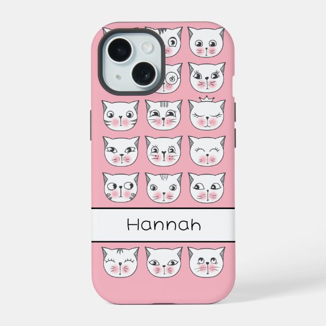 Coque iPhone 15 Adorables chatons (Verso)