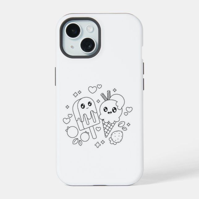 Coque iPhone 15 Affaire de téléphone (Verso)