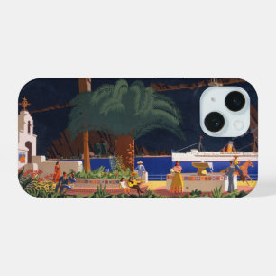 Coque iPhone 15 Affiche de voyage - Île Santa Catalina, Californie