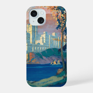Coque iPhone 15 Affiche de voyage vintage pour les lignes centrale